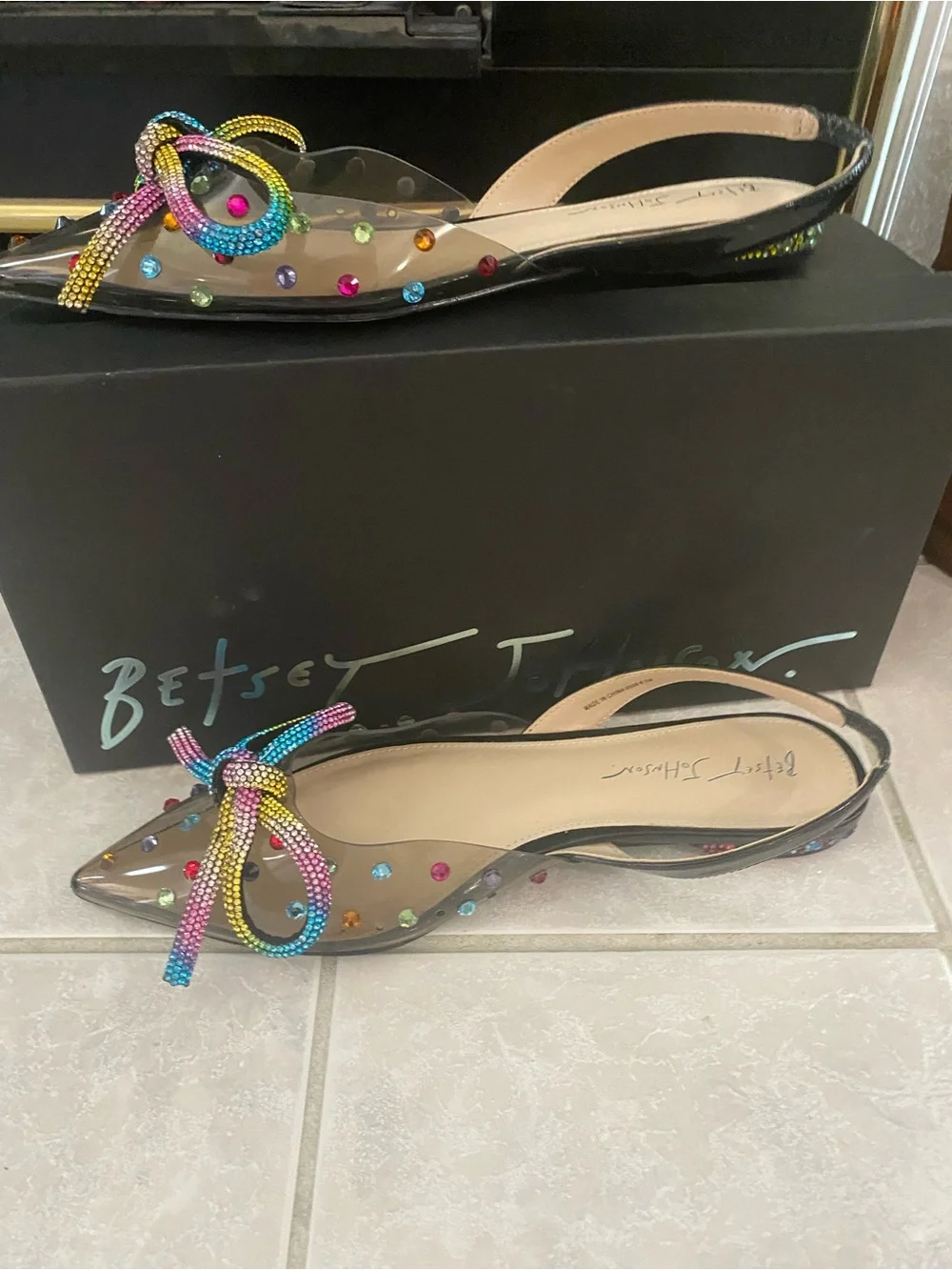 Betsey Johnson clear pointed